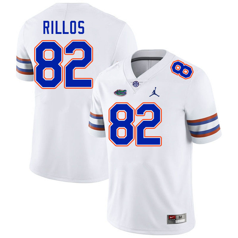 Florida Gators #82 Caleb Rillos College Football Jerseys Stitched-White